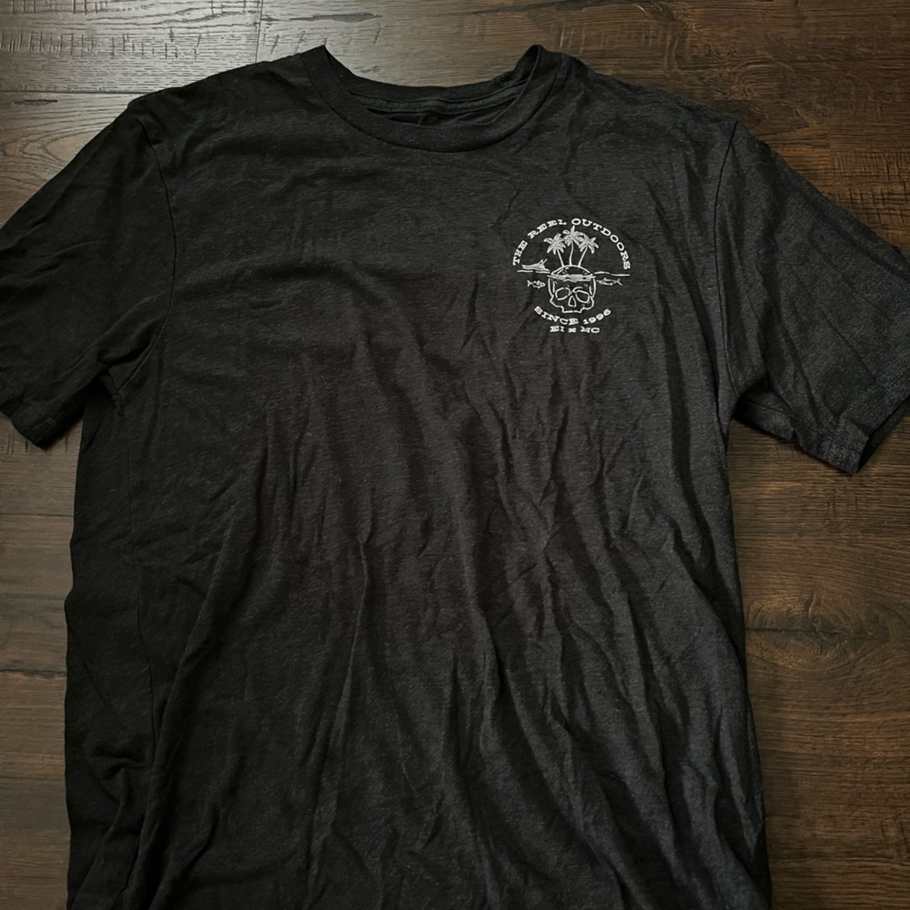 Black Graphic Tee with White Print